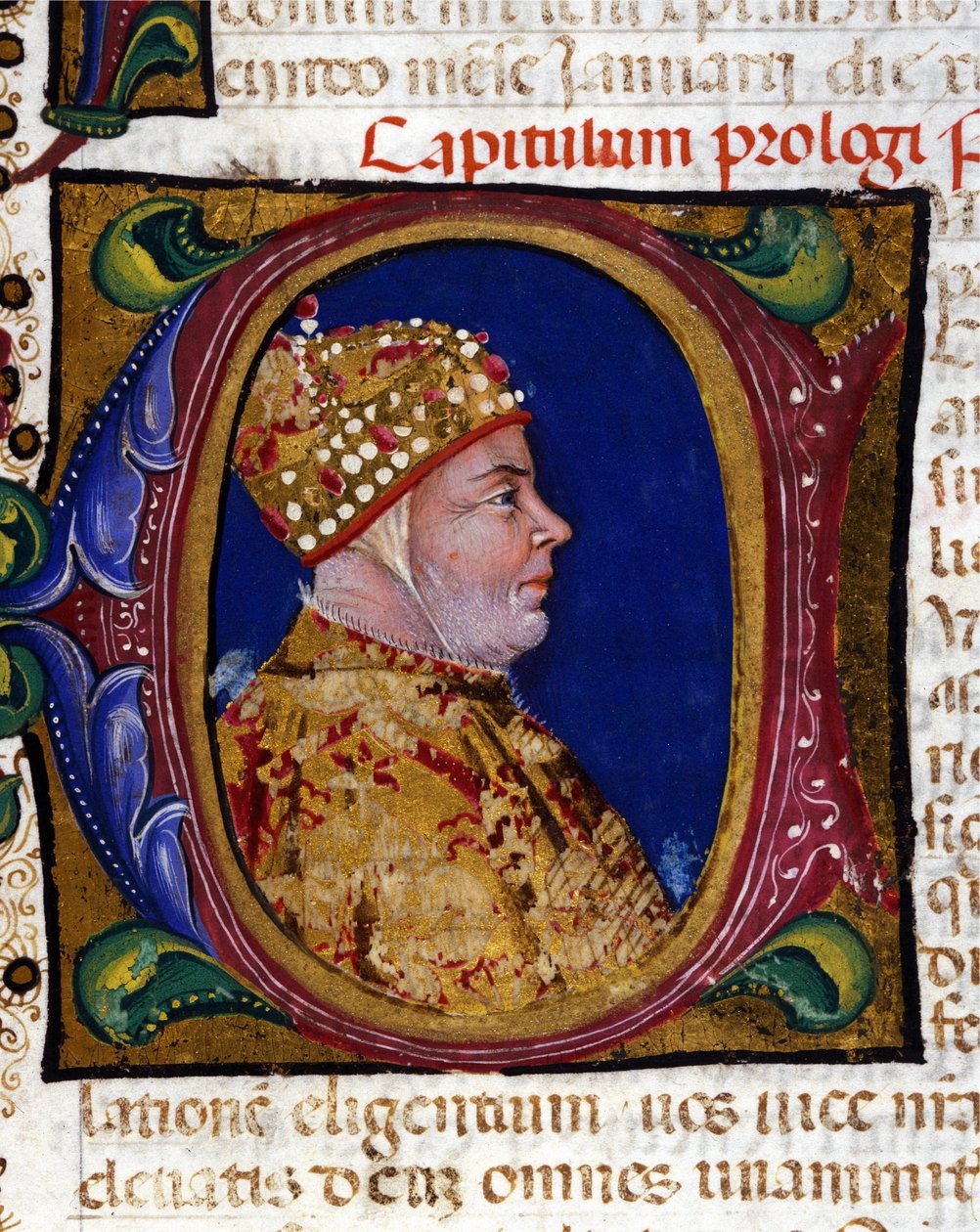 Doge Antonio Venier, upplyst porträtt av 1382, av Italian School