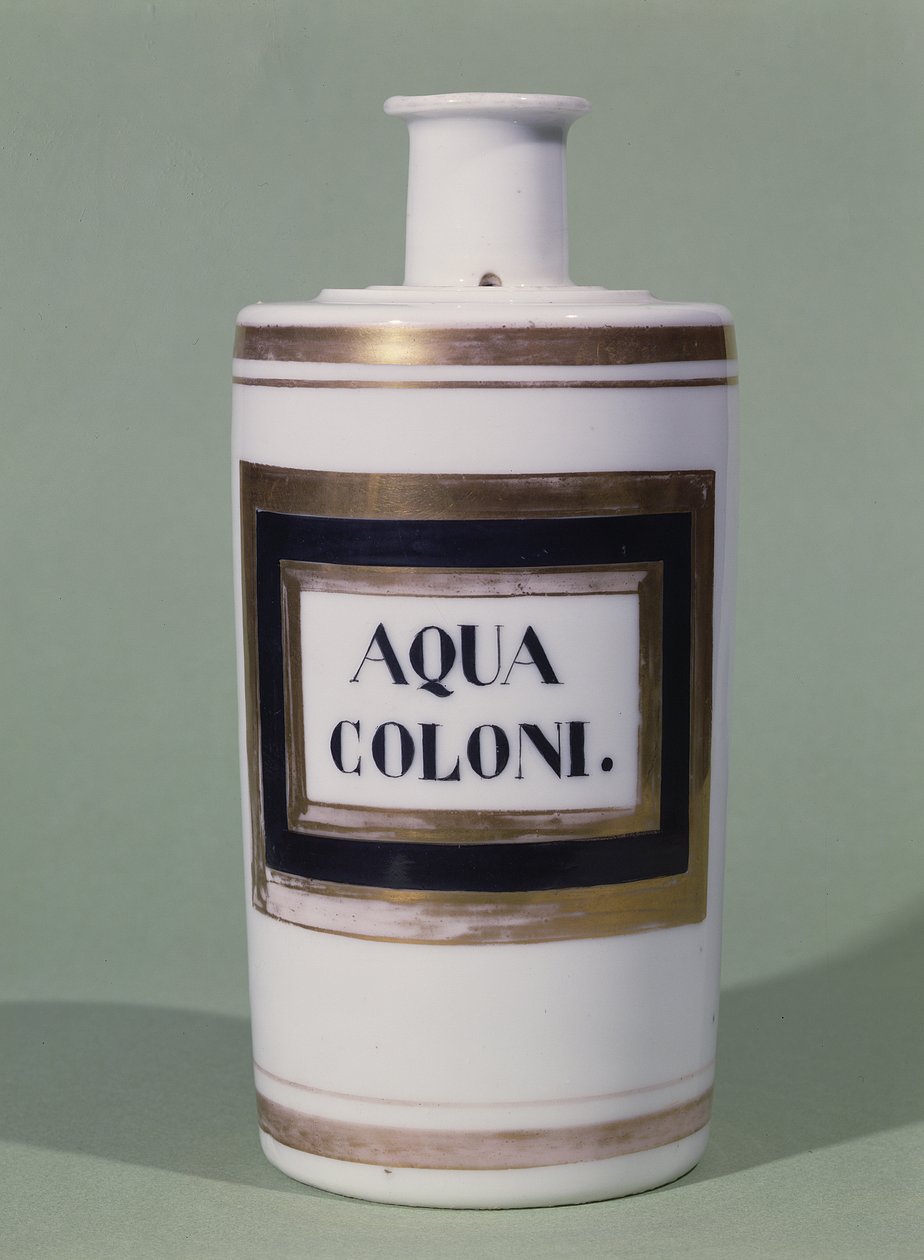 Eau de Cologne-flaska, tidigt 1800-tal (keramik) av Italian School