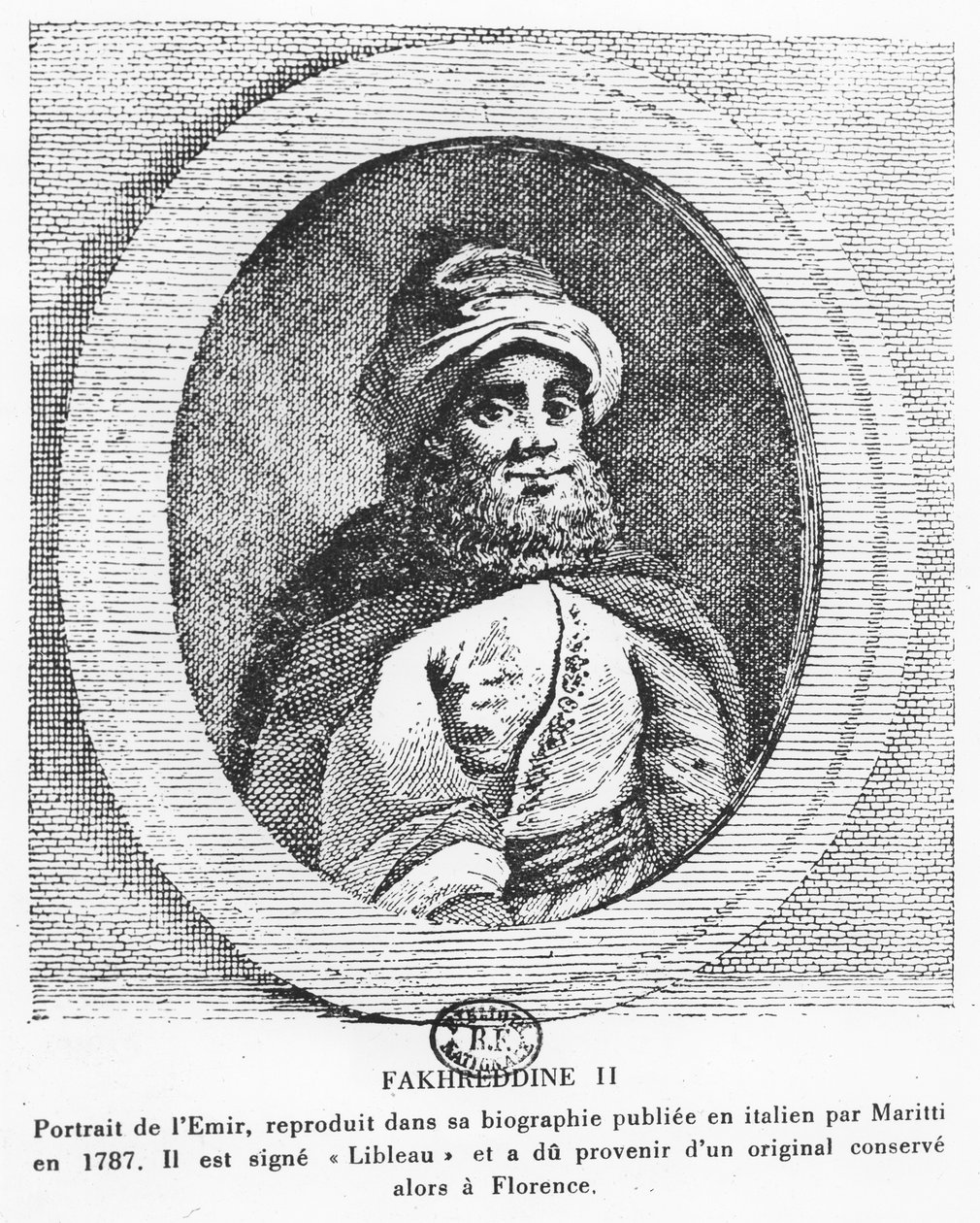 Amir går till Fakhr-e-Din (gravyr) av Italian School
