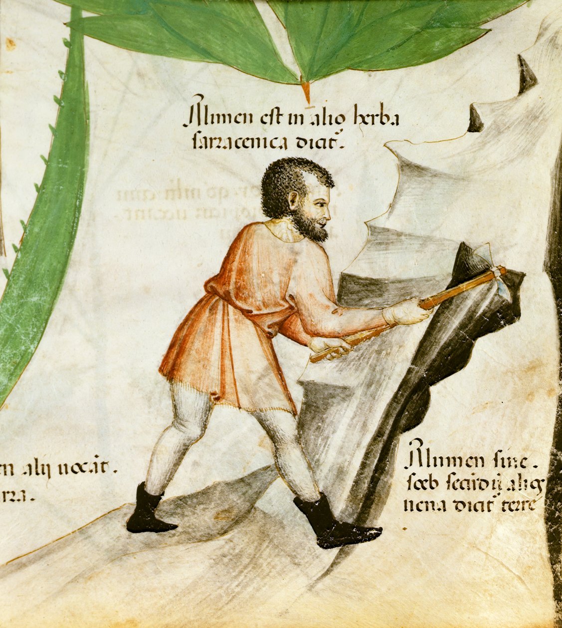 Extrahera alun, ca 1440 (färg litho) av Italian School