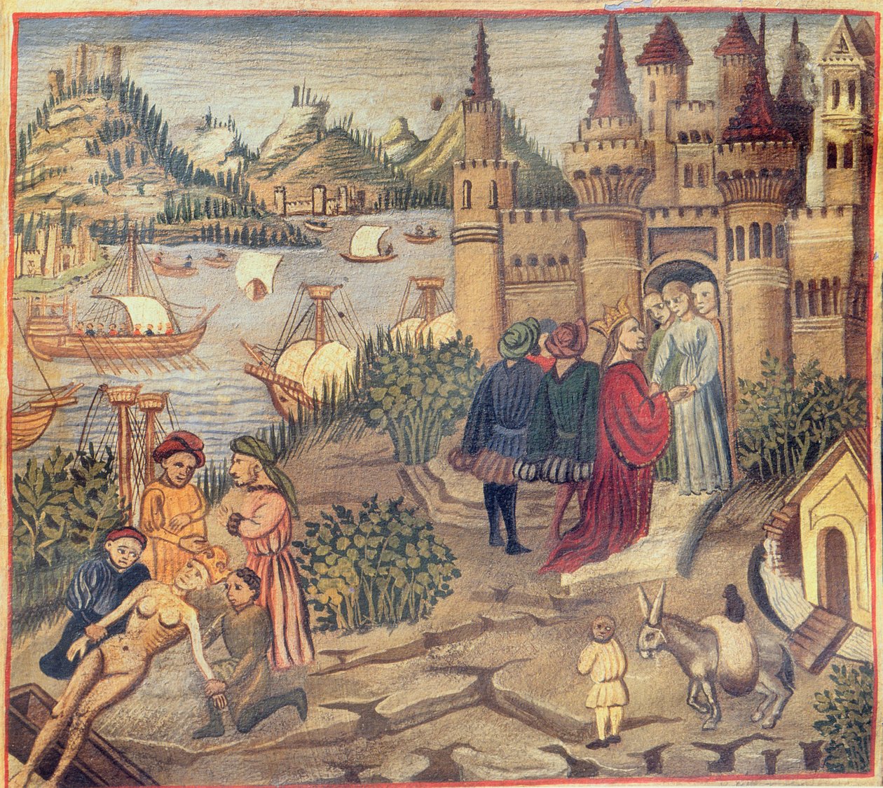 Faksimil från School of Salerno, från medicinkanonen av Avicenna (Ibn Sina) (980-1037) av Italian School