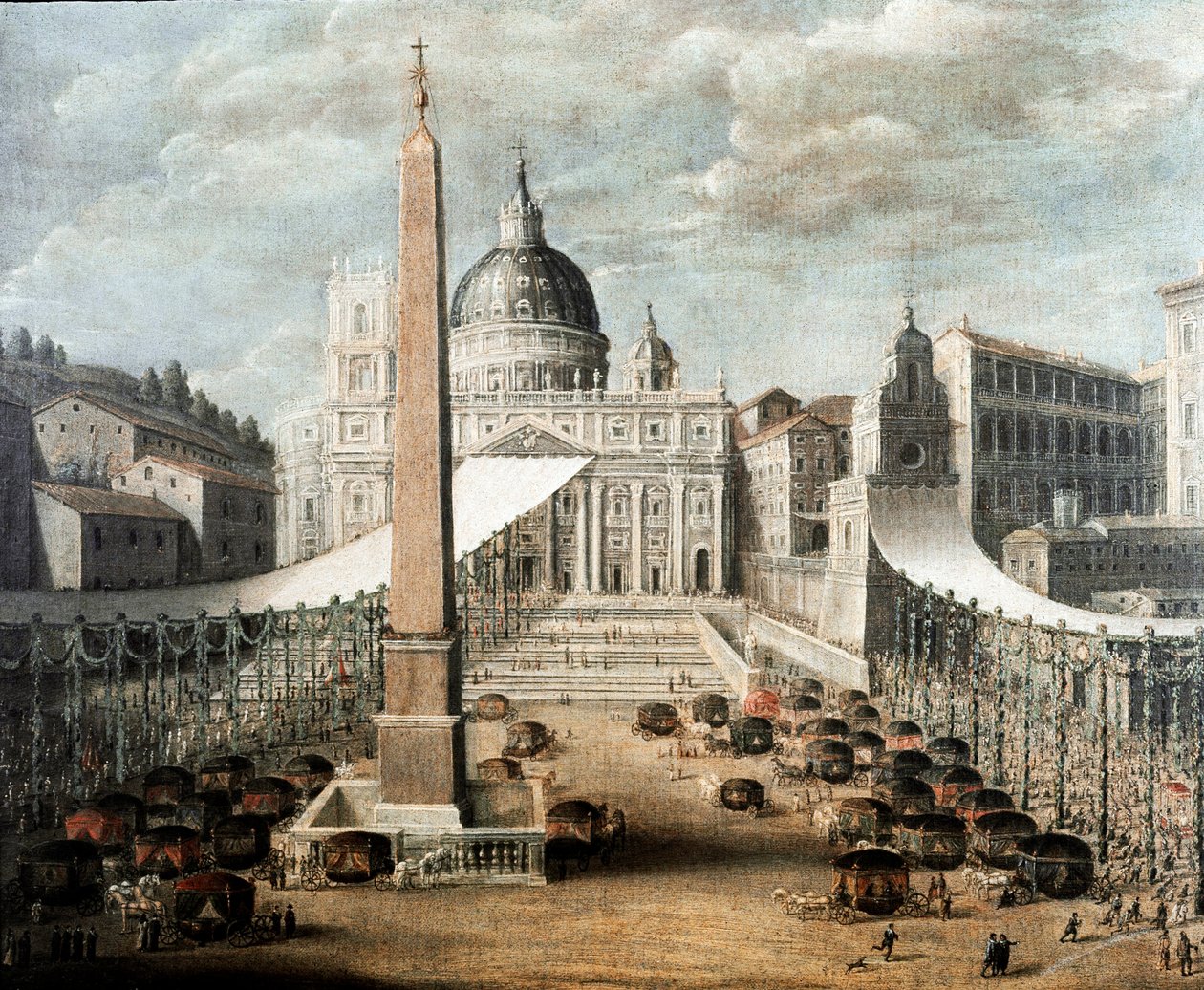 Corpus Christi högtid på Petersplatsen i Rom (målning av Italian School