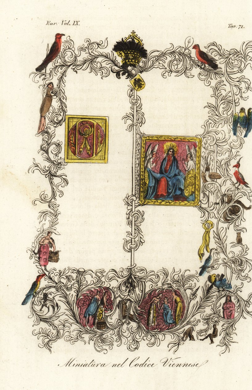 Första sidan av den berömda Wien Codex of the Golden Bull av Italian School