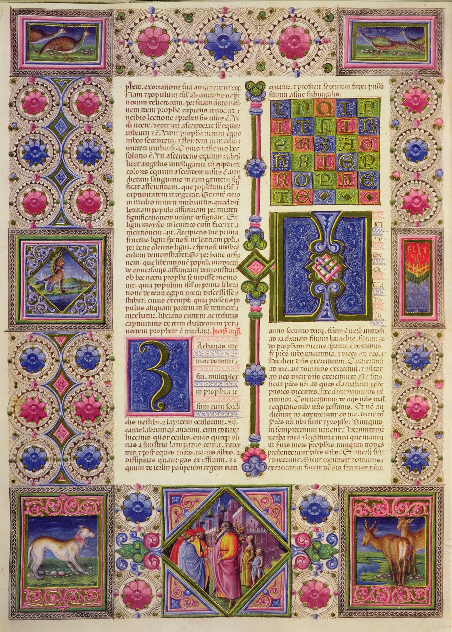 Fol.104v Profeten Zaccharias bok, från Borso d