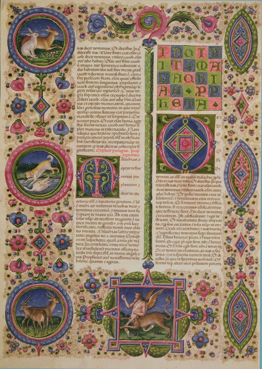 Fol.108v Profeten Malakis bok, från Borso d