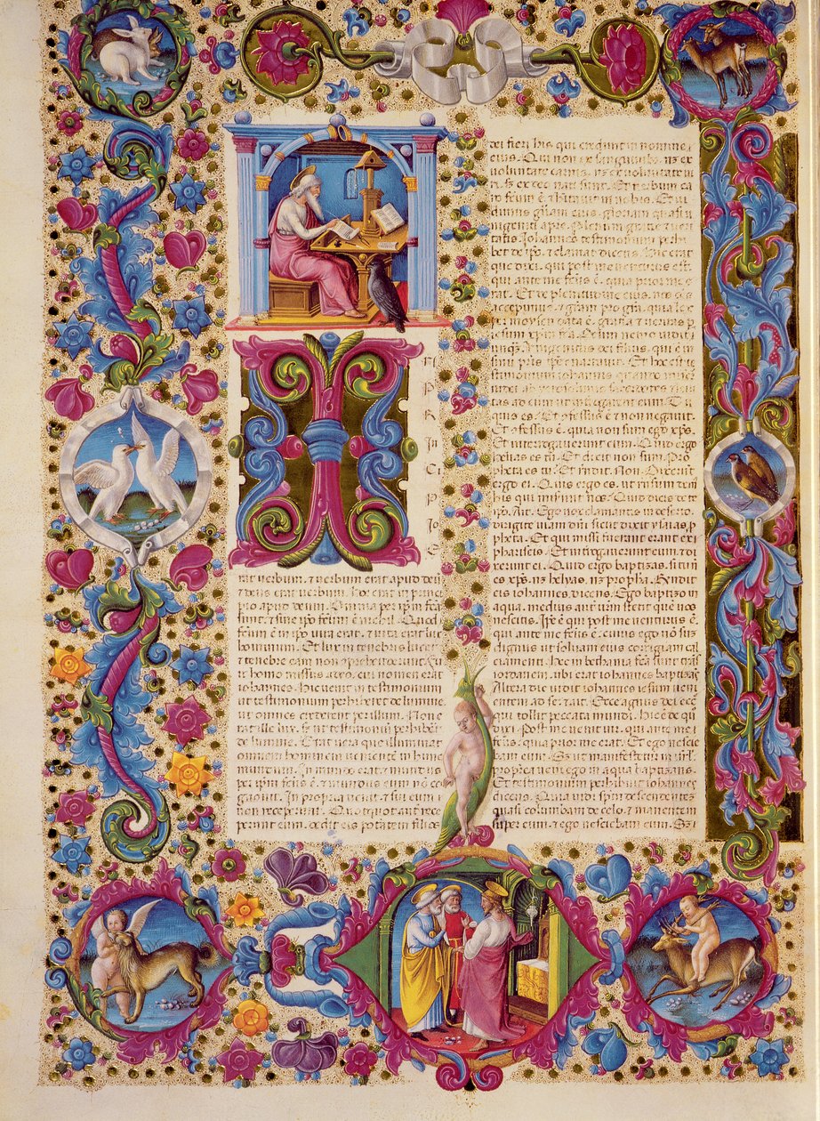 Fol.172v Andra Johannesevangeliet, från Borso d