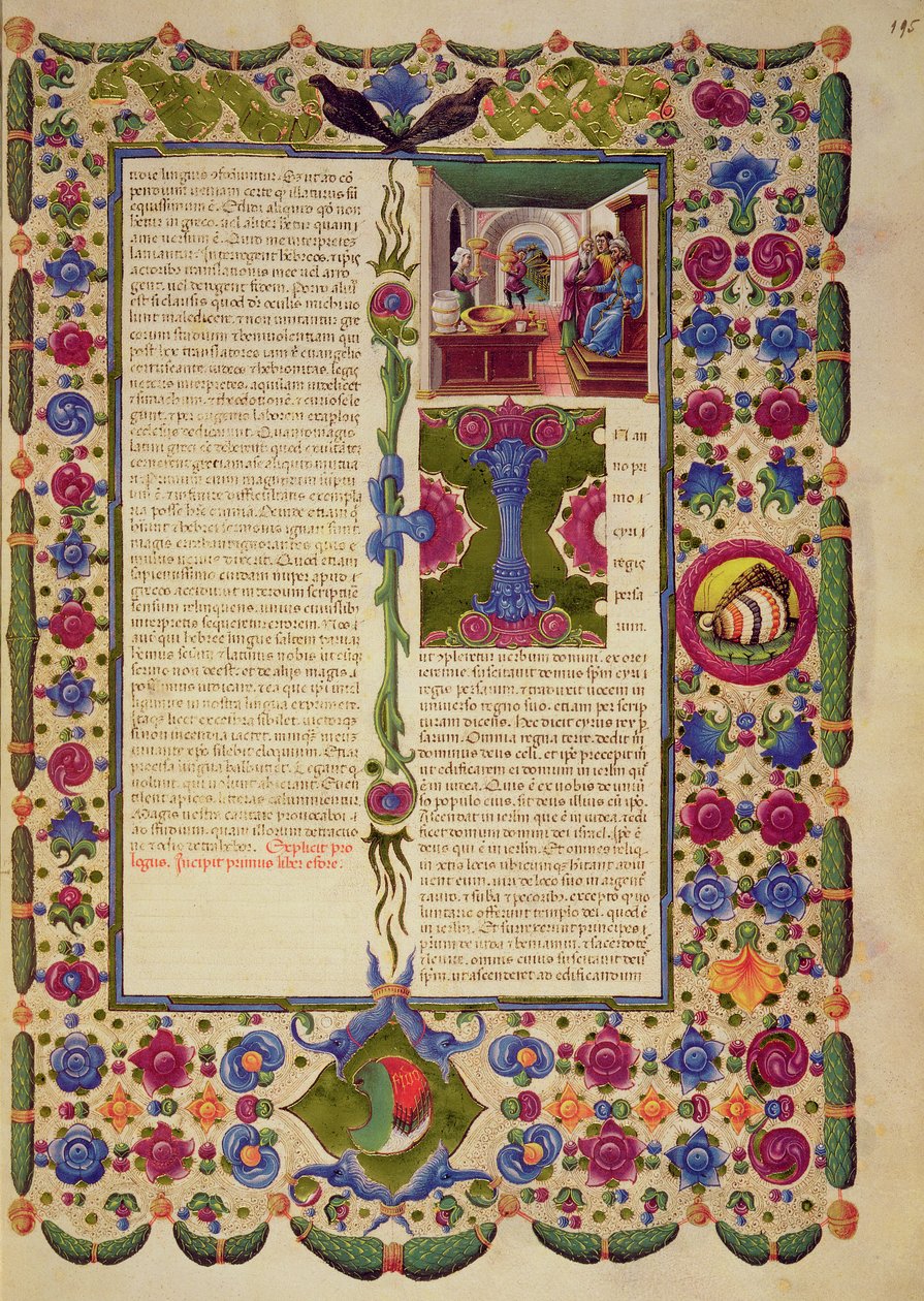 Fol.195r Inledande ord i Exodusboken, från Borso d