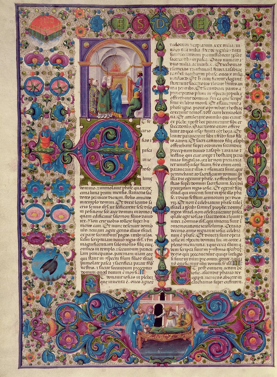 Fol.205v Exodusboken, från Borso d