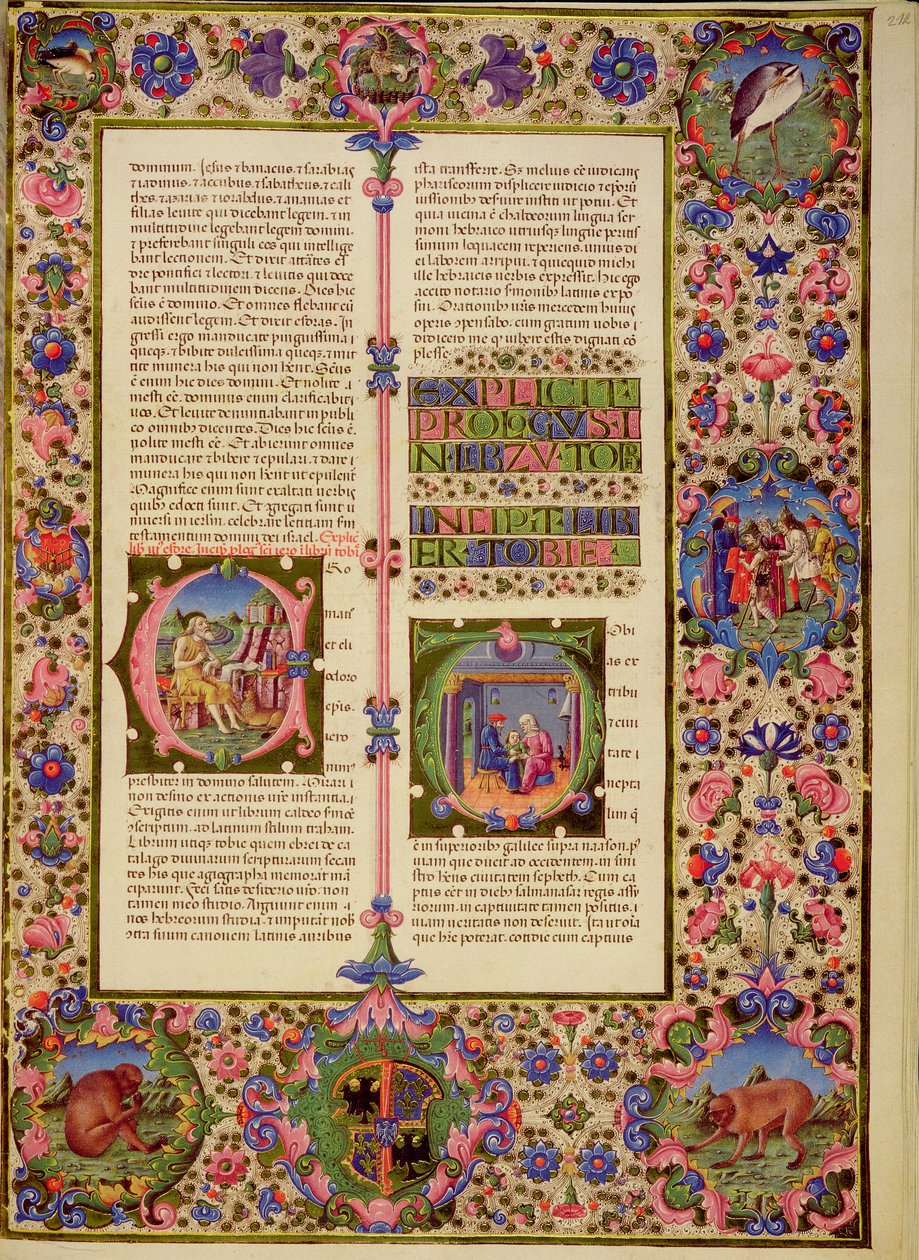 Fol.212r Book of Toby, från Borso d