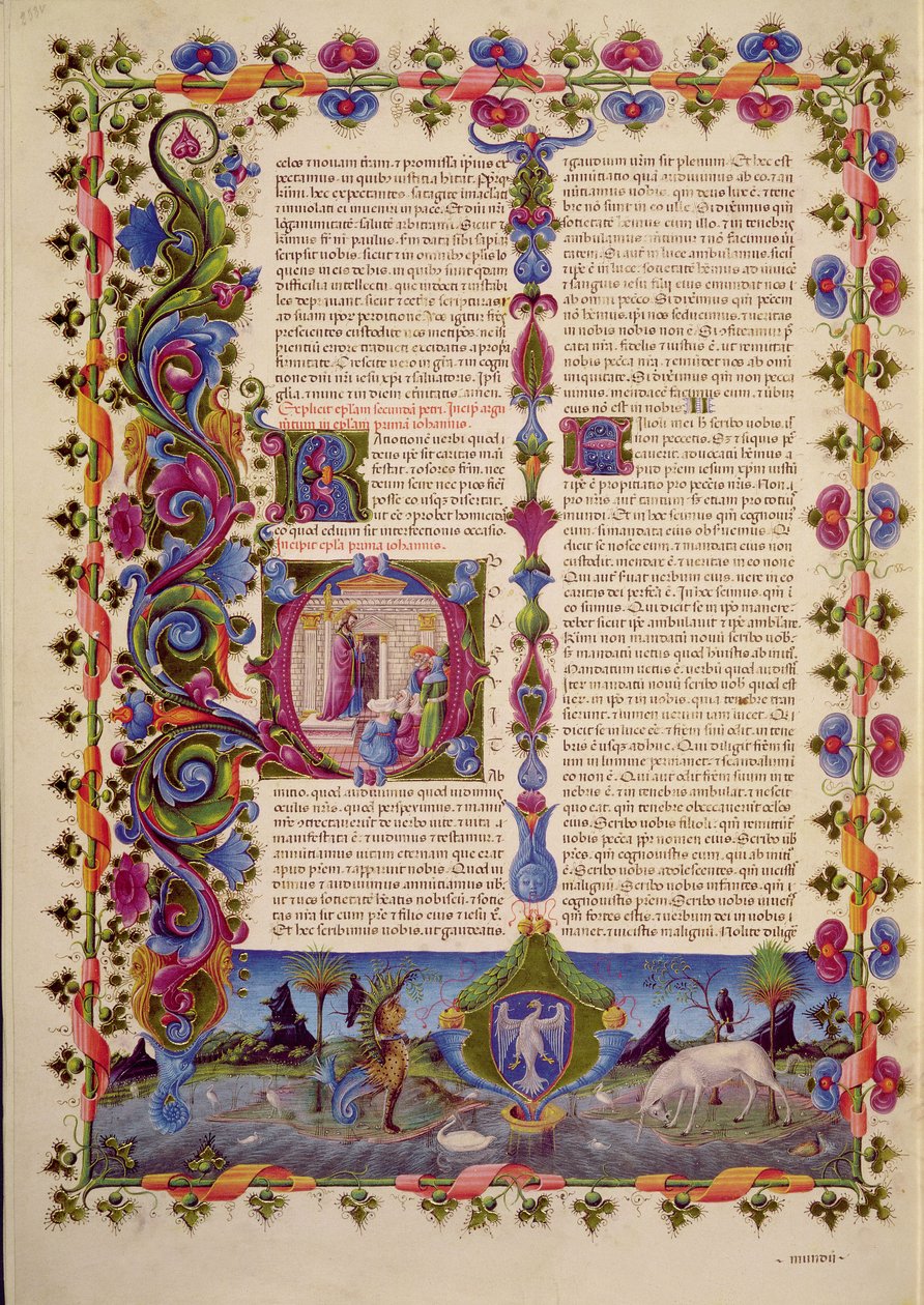 Fol.233v Brev från St. Johannes till apostlarna, från Borso d