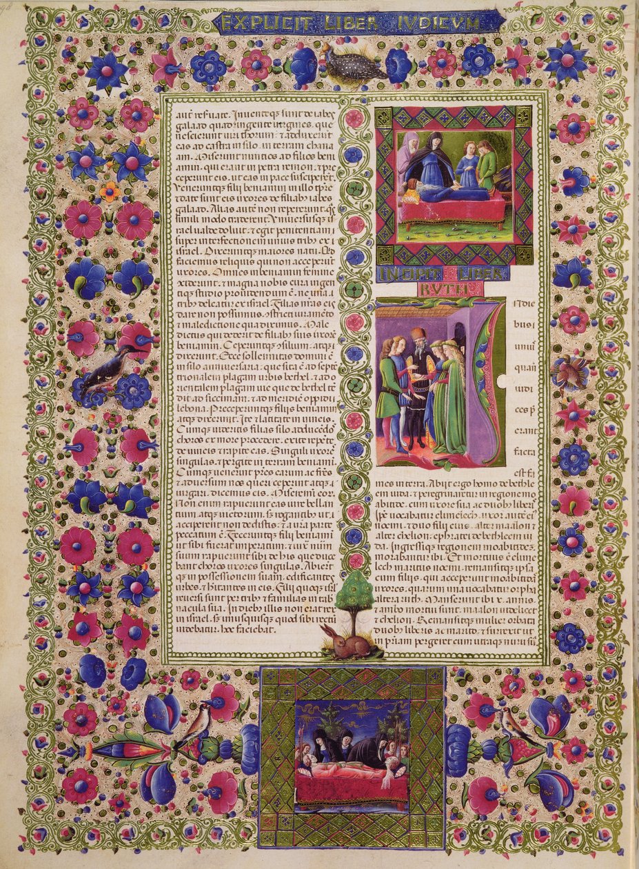 Fol.280r Öppning av Ruts bok, från Borso d