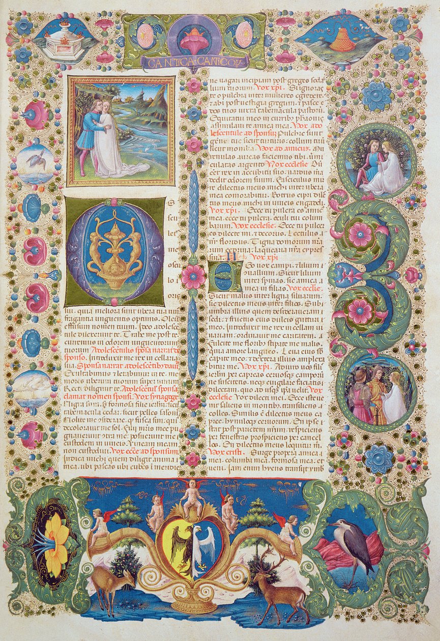 Fol.284r Sångerna, från Borso d