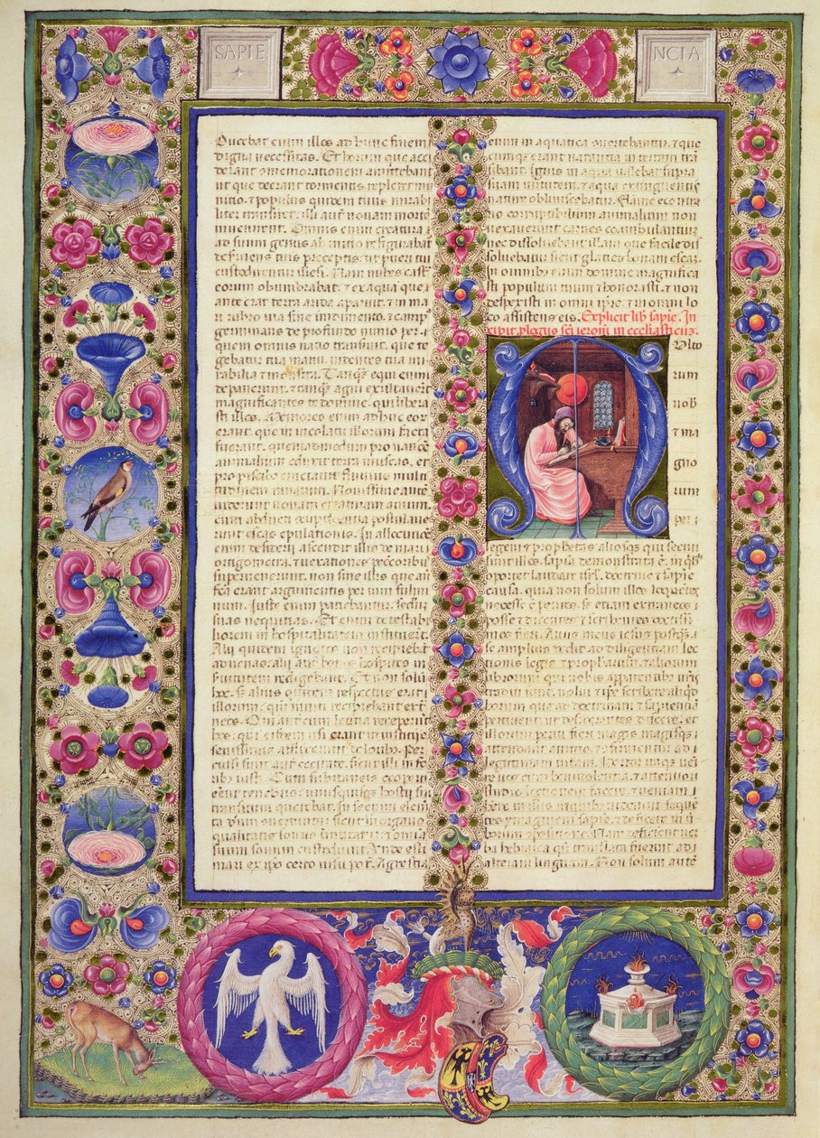 Fol.292v Öppnande av Prologen av Ecclesiasticus, från Borso d