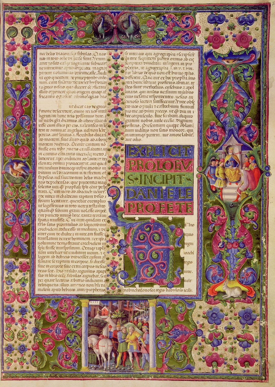 Fol.78r Öppning till profeten Daniels bok, från Borso d