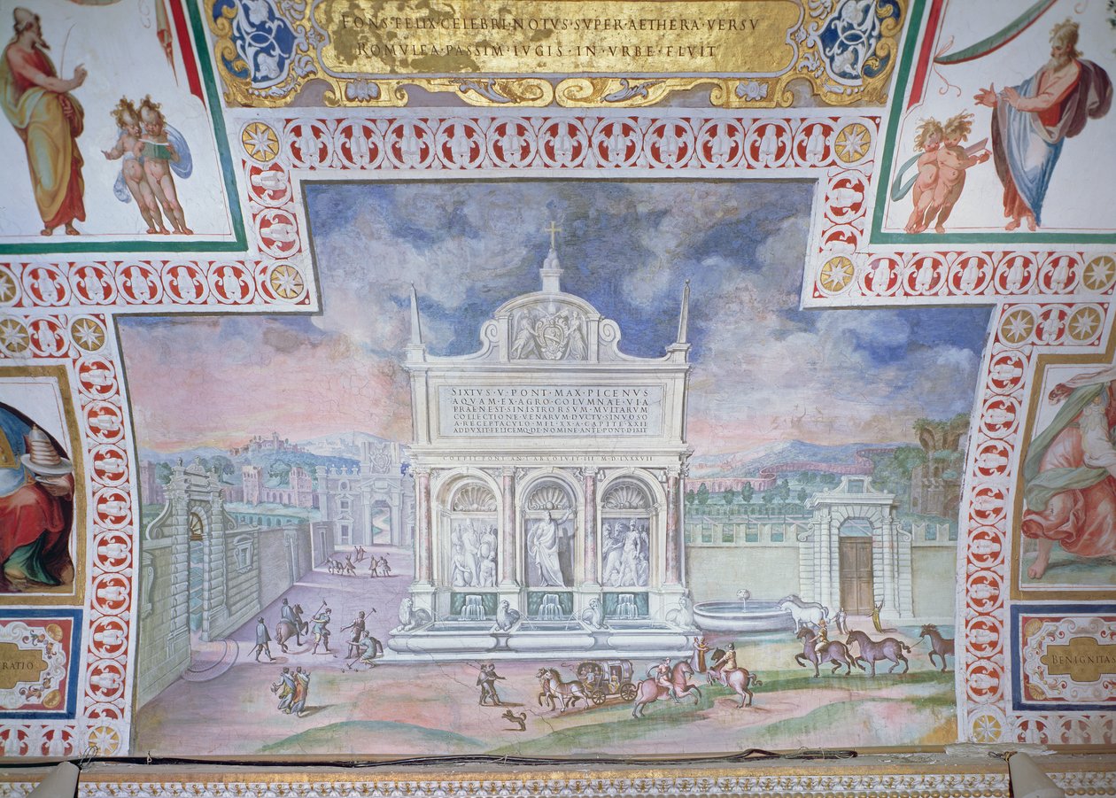 Mosefontän, Piazza San Bernardo, Rom av Italian School