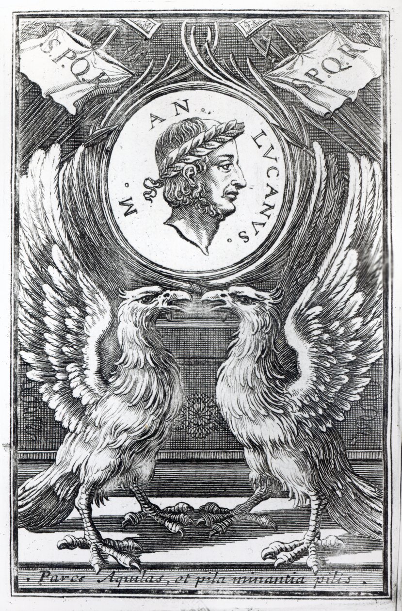 Frontispice to Lucans Pharsalia av Marcus Annaeus Lucanus, upplaga publicerad 1663 av Italian School
