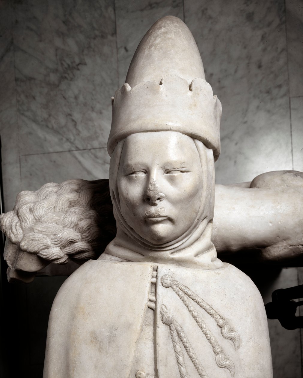 Begravningsmonument för den första dogen av Genua Simone Boccanegra (marmorskulptur av Italian School