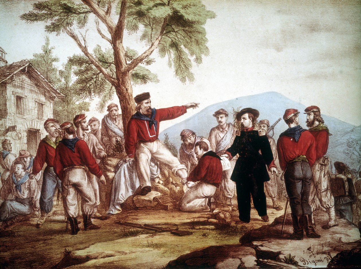Garibaldi (1807-1882) sårad i Aspromonte. av Italian School