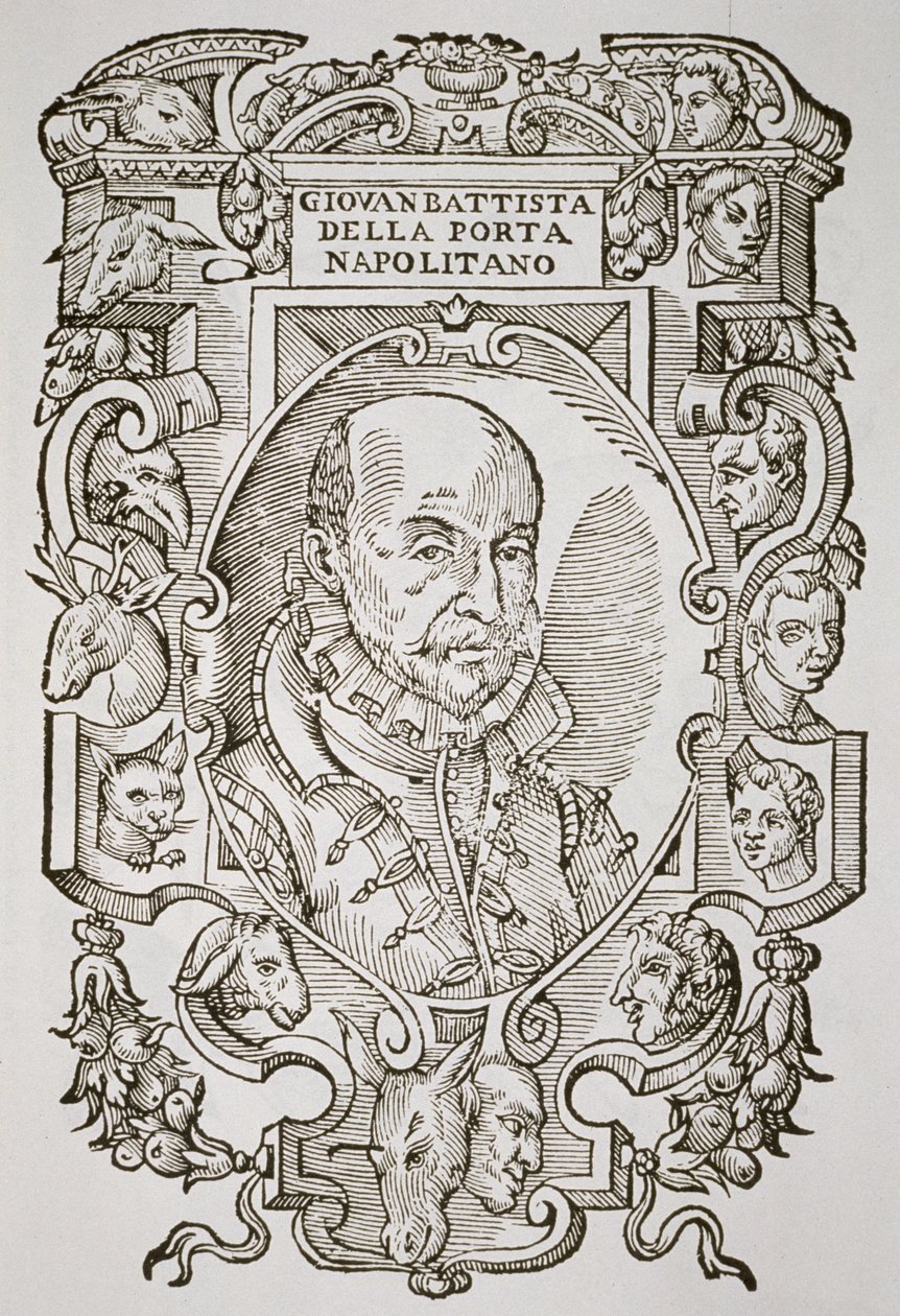 Giovanni Battista della Porta (1535-1615) från hans bok, Delle Celeste Fisionomia, Padua 1616, illustrerad i History of Magic, publicerad i slutet av 1800-talet av Italian School