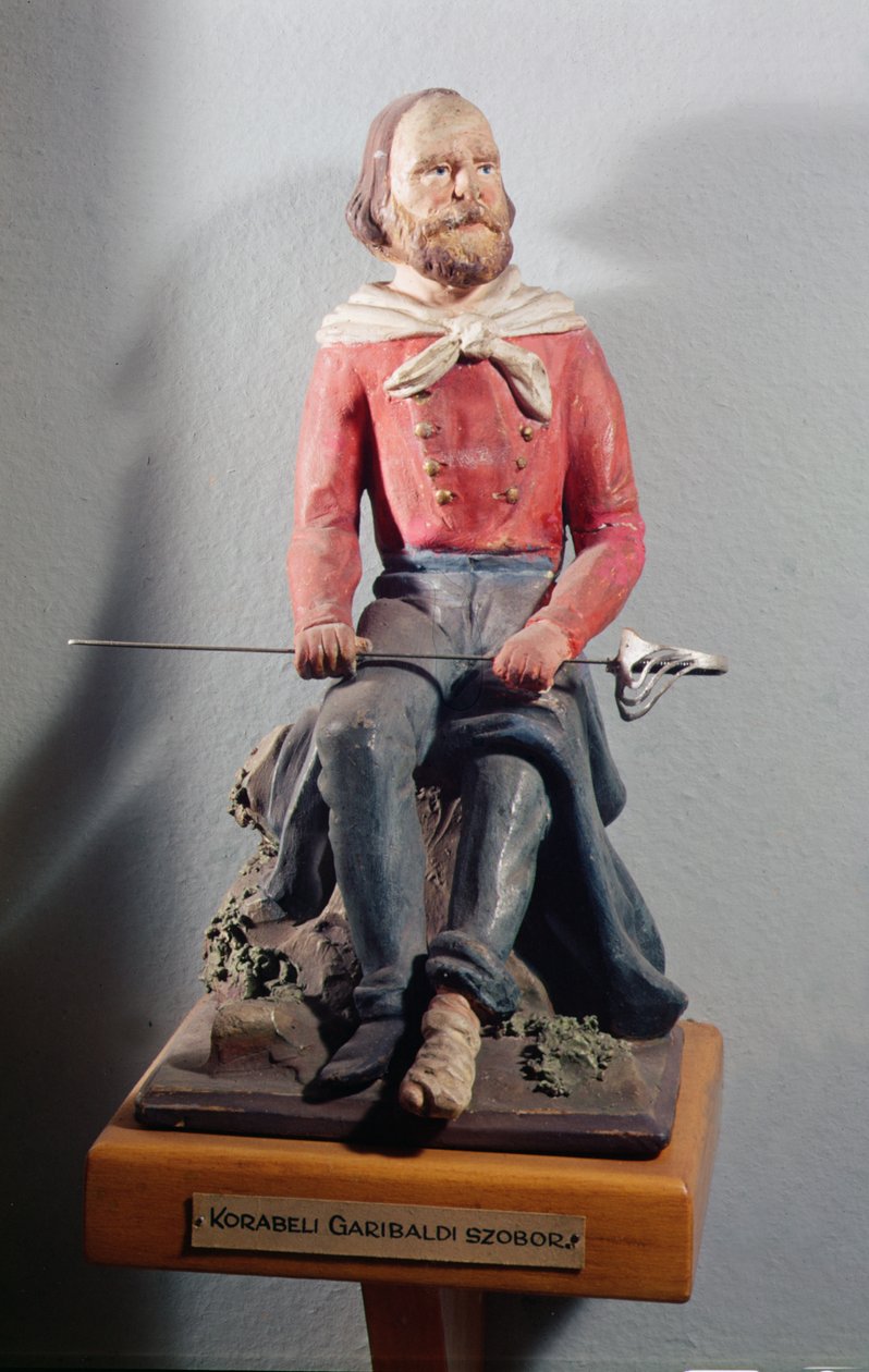 Giuseppe Garibaldi (1807-82), ca 1860 (målad terrakotta) av Italian School