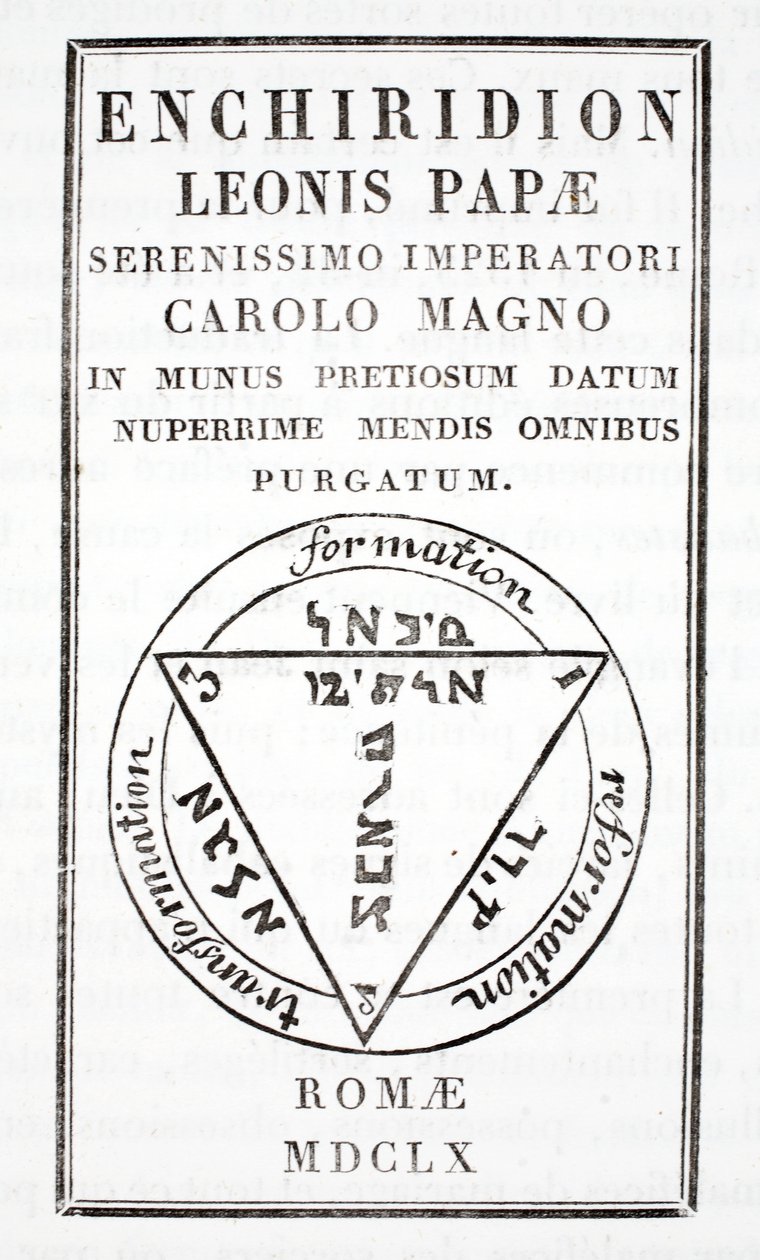 Grimoire av påven Leo III av Italian School