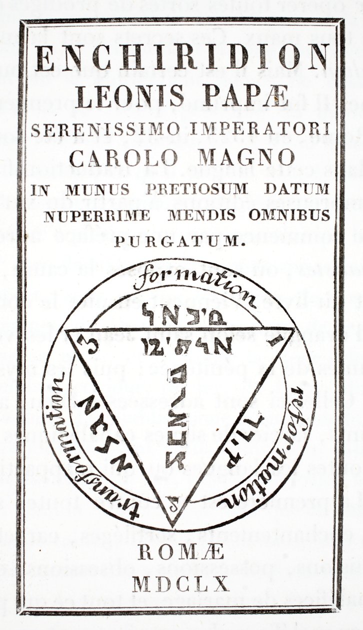 Grimoire av påven Leo III av Italian School