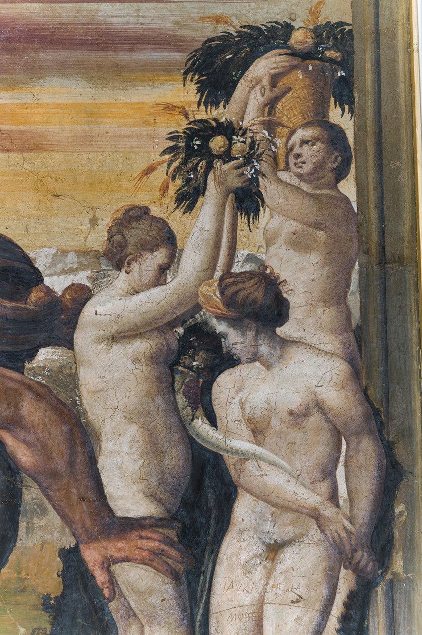 Herkules dödar Antaeus, från Gula rummet av Italian School