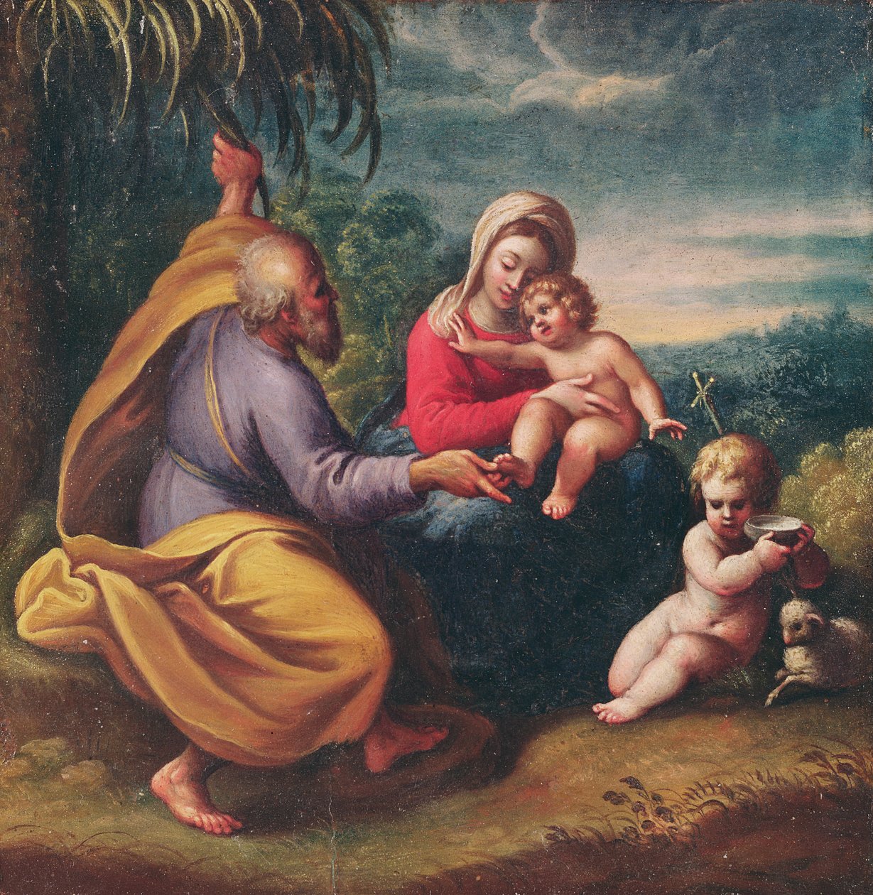 Heliga familjen, Parma, andra hälften av 1500-talet av Italian School