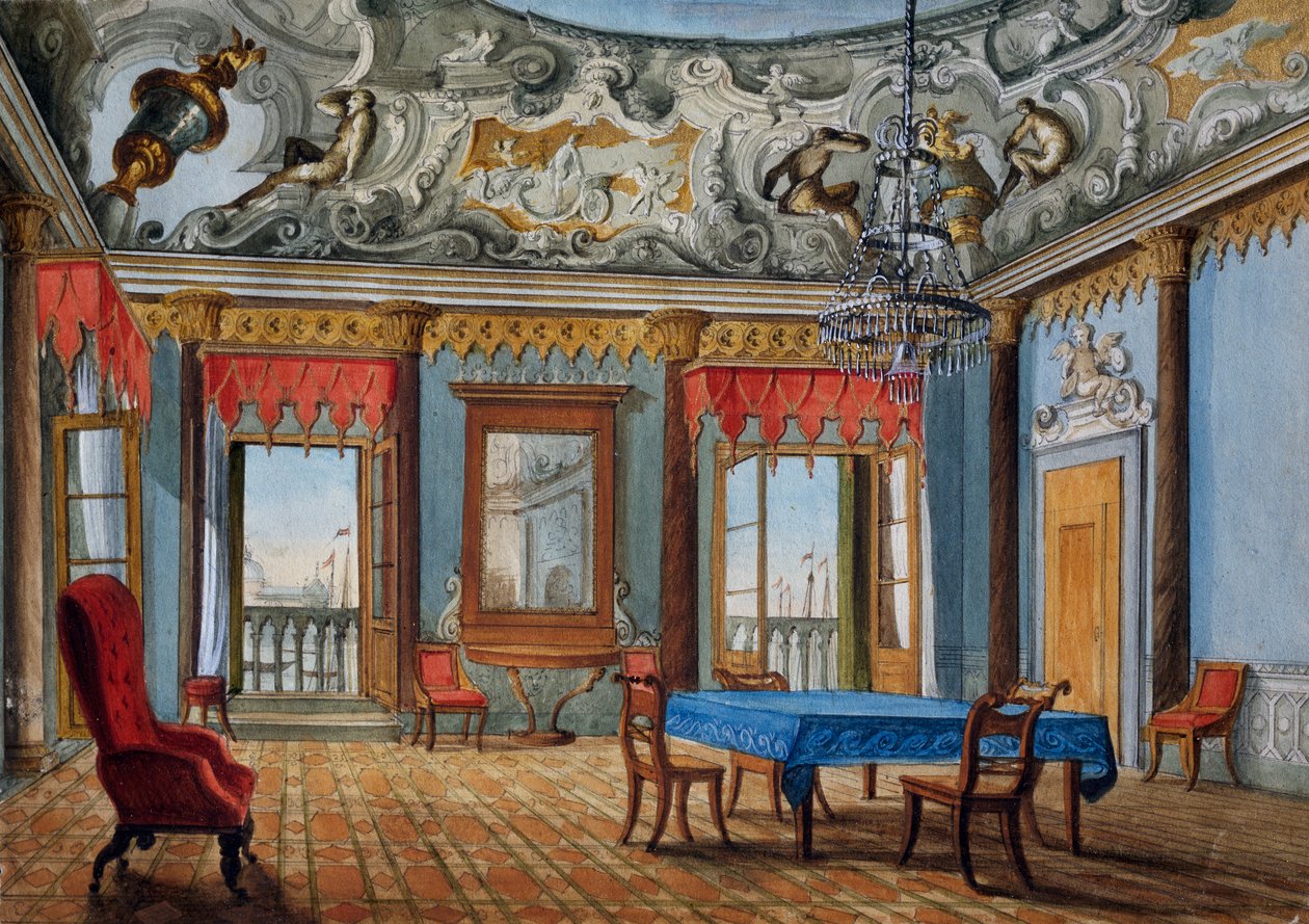 Interiör av ett venetianskt palats av Italian School