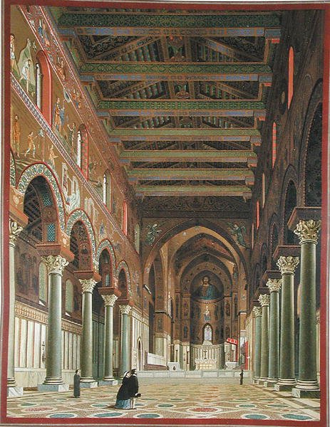 Interiör av Duomo di Monreale, Sicilien av Italian School