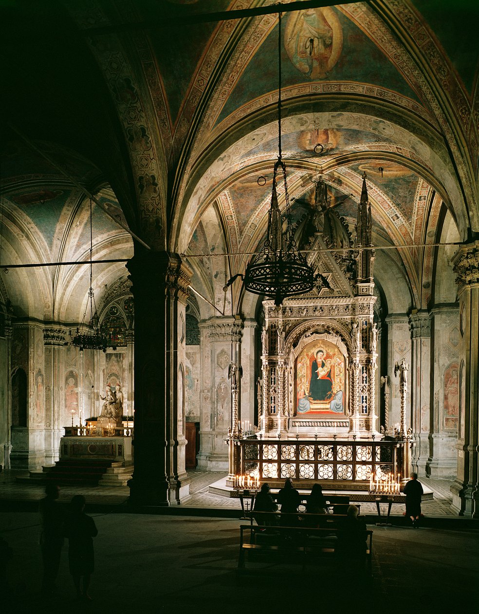 Interiörvy av kyrkan av Italian School