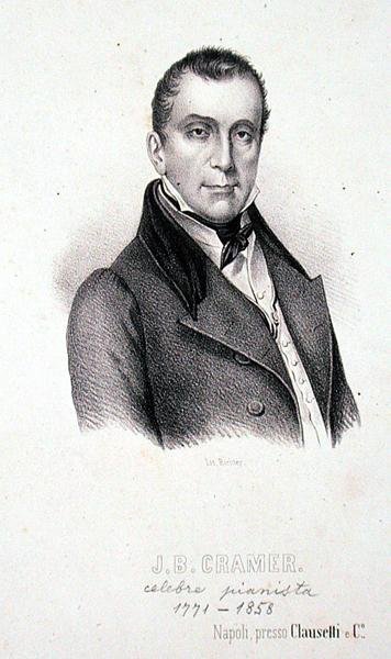 Johann Baptist Cramer (1771-1858) graverad av Richter (gravyr) av Italian School
