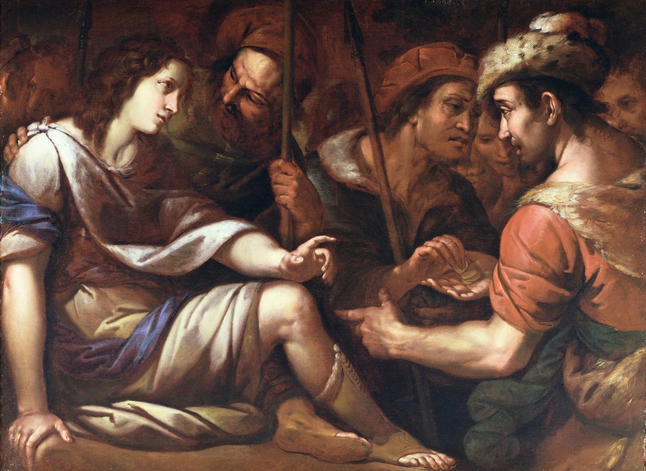 Josef såldes av sina bröder, ca 1650 (olja på duk) av Italian School