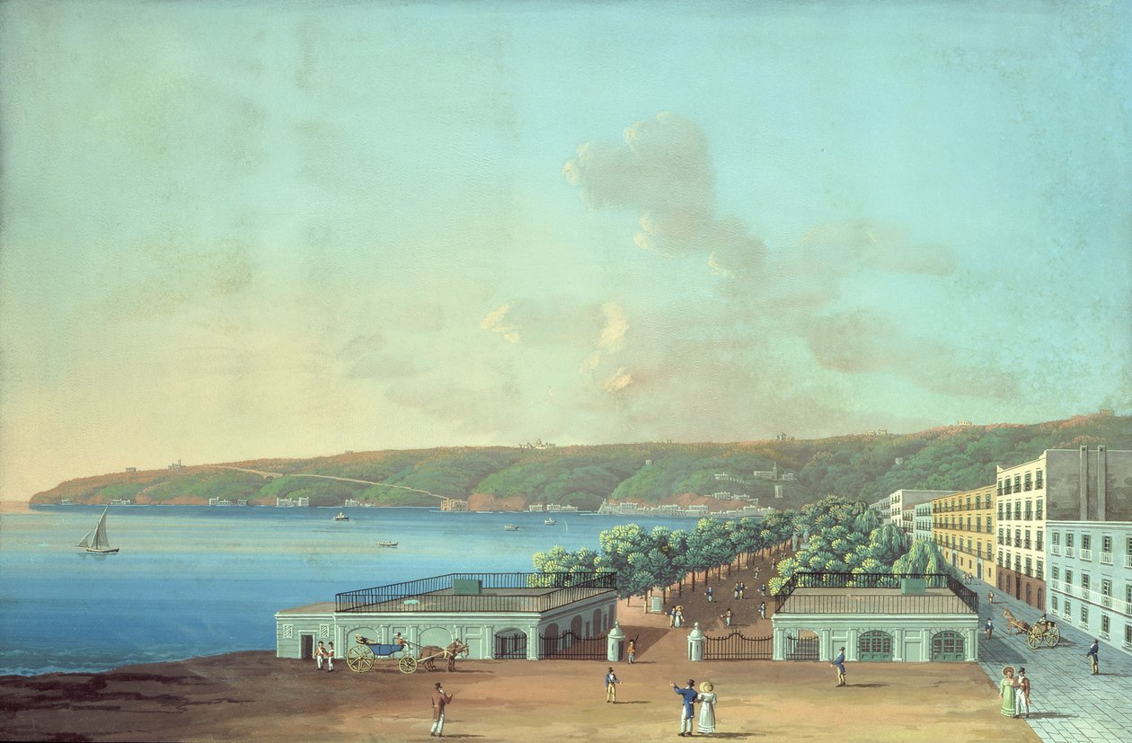 La Villa Reale (gouache ombord) (se även 207963, 207964, 207965) av Italian School