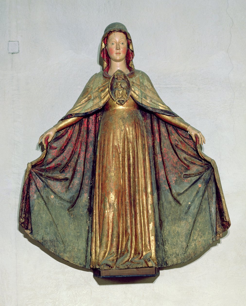 Madonna of Mercy (målat trä) av Italian School