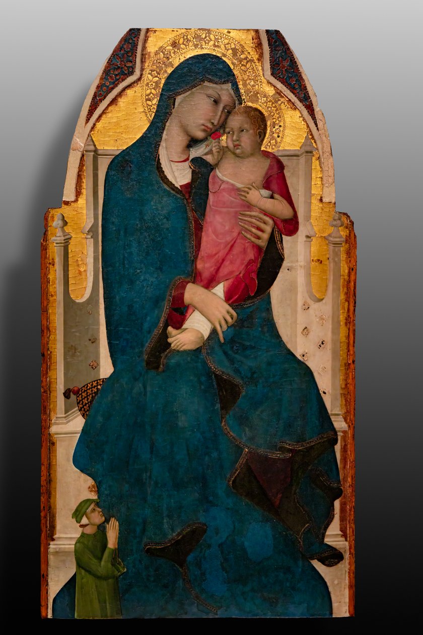 Madonna med barn och givare, 1300-talets andra decennium (tempera på pannå) av Italian School