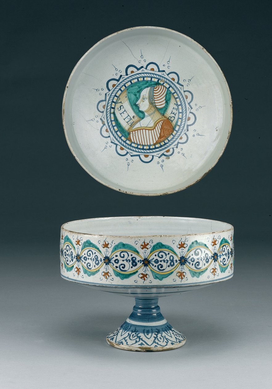 Majolica Cup, Deruta, c.1520 (keramik) av Italian School