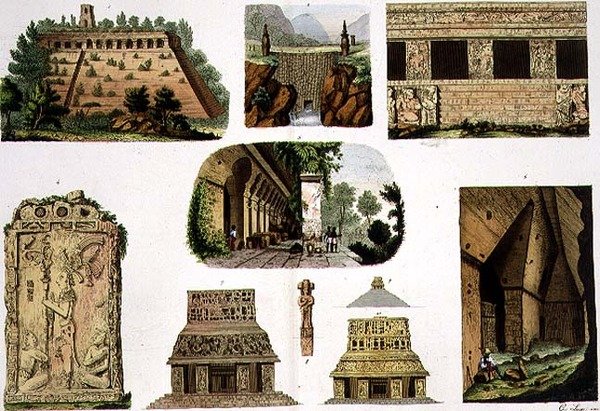 Mexikanska antikviteter, arkitektoniska detaljer, skylt 48A från 