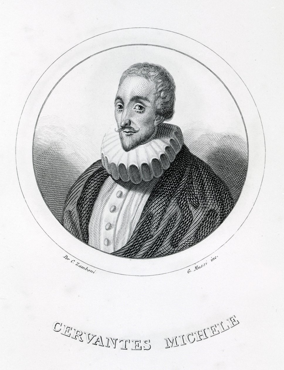 Miguel de Cervantes, spansk författare (1547 - 1616). av Italian School