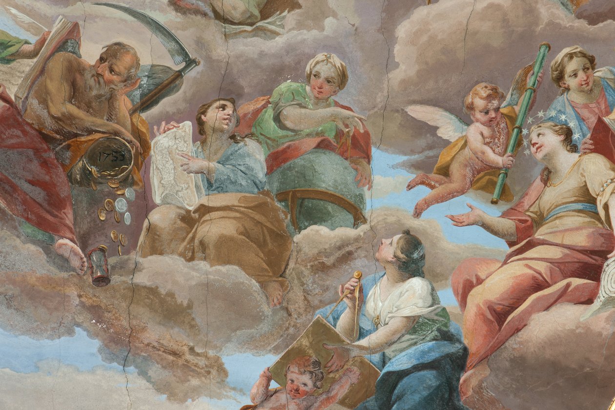 Milano, San Francesco da Paola-kyrkan, Fresco Hall Palazzo av Italian School