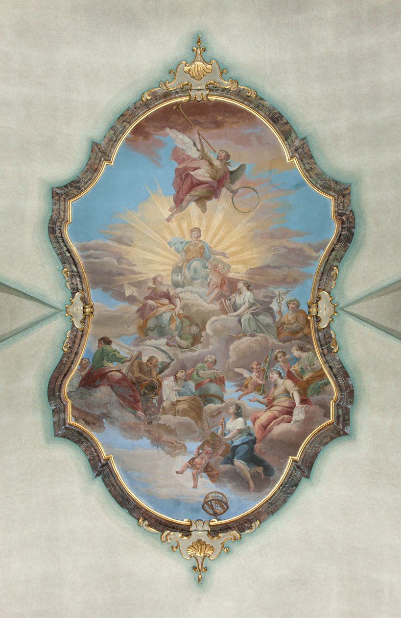Milano, San Francesco da Paola-kyrkan, Fresco Hall Palazzo av Italian School