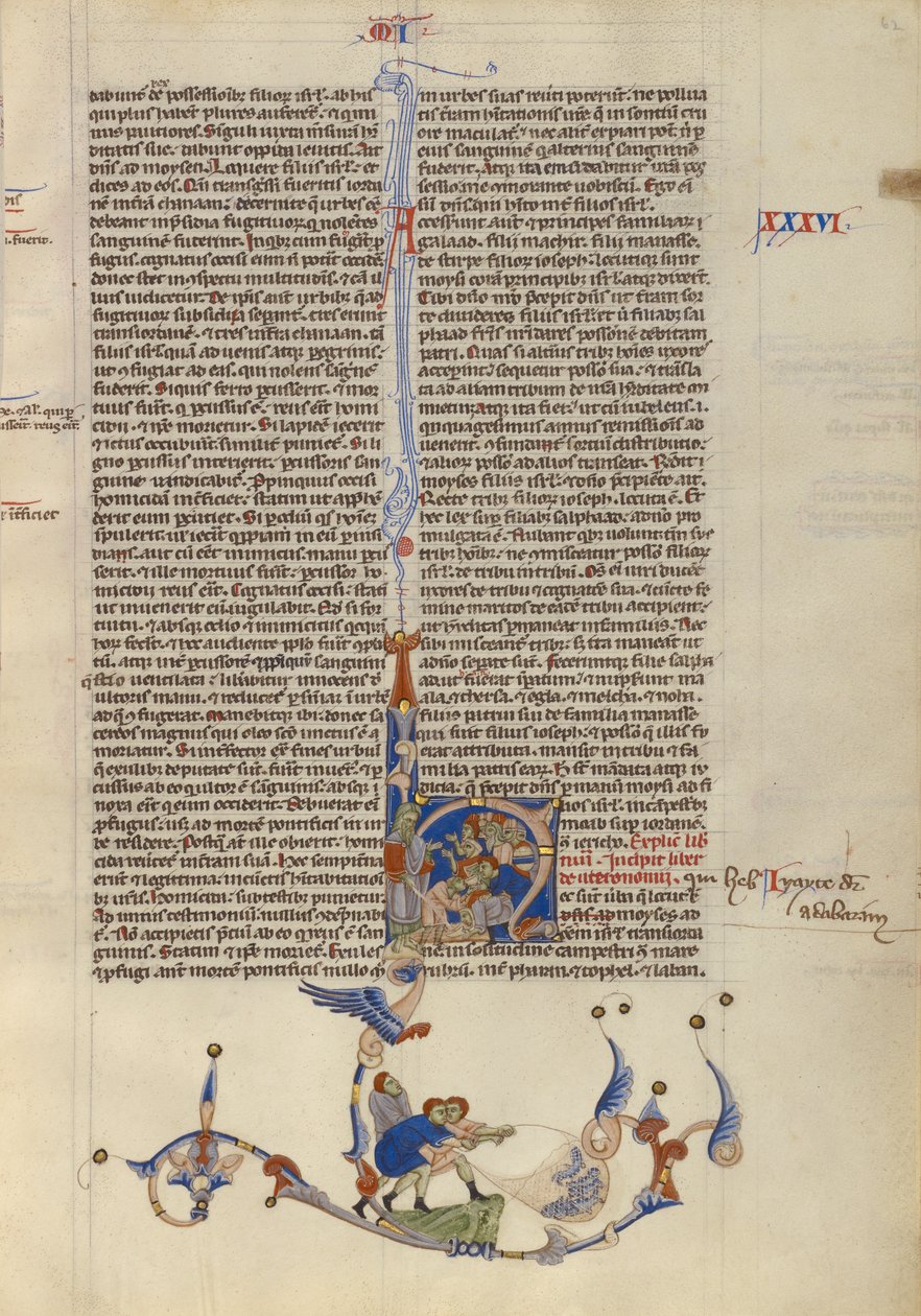 Moses slår vatten från klippan för israeliterna, ca 1250–1262 (tempera och guld på pergament) av Italian School