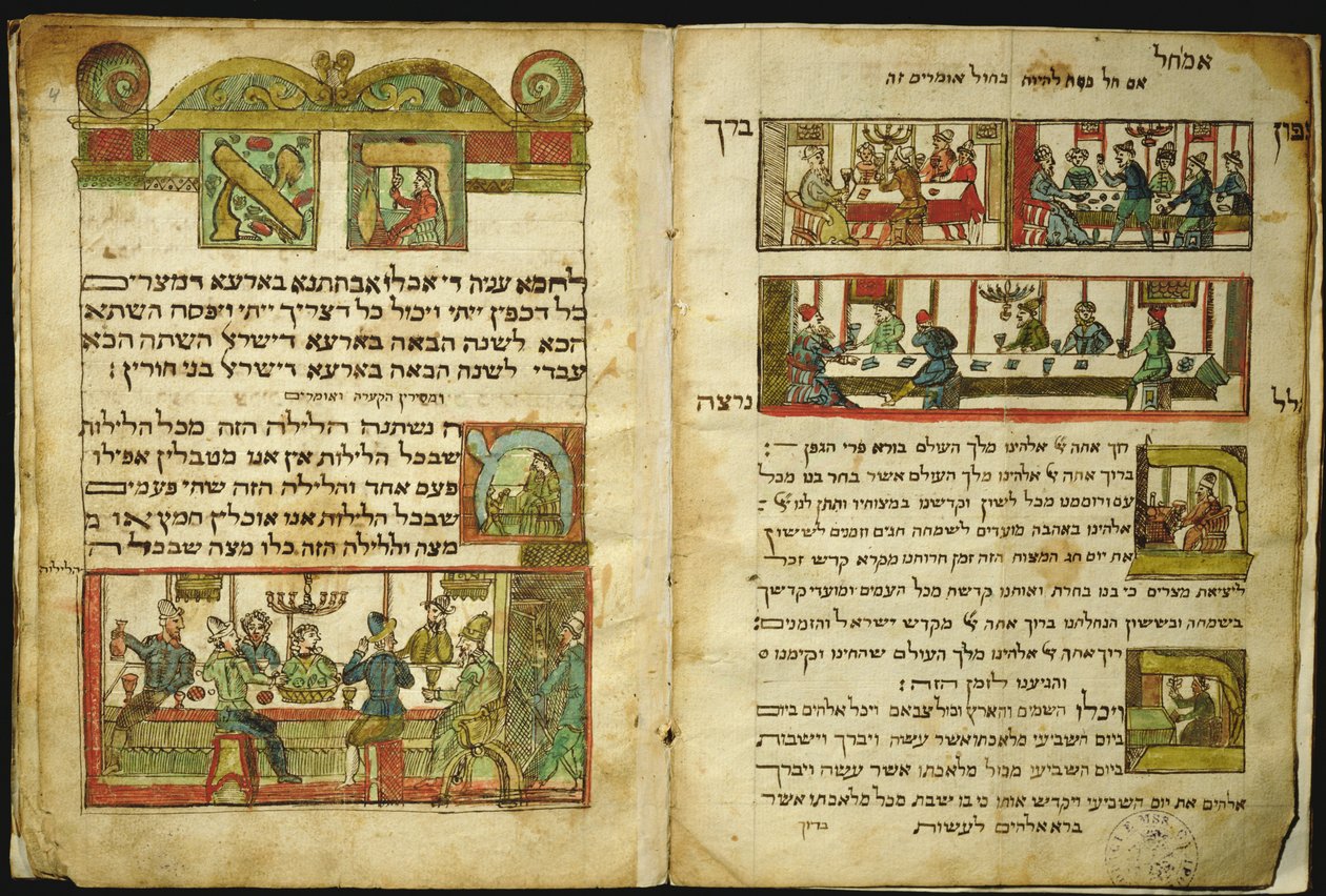 Ms.C.A.2795 Det judiska folkets religiösa riter, från det judiska folkets berättelse av Italian School