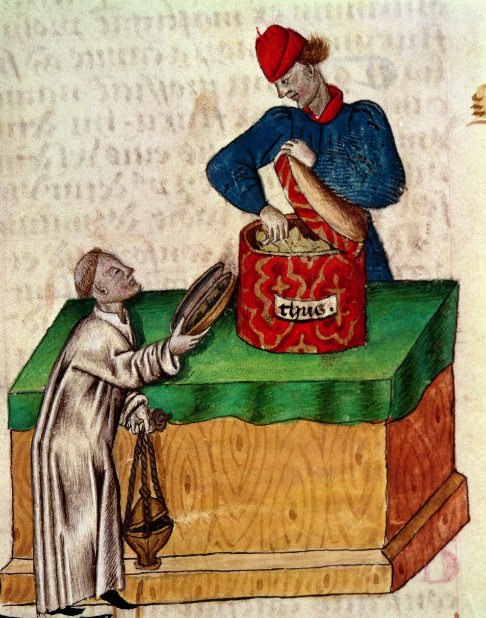 Ms Lat 993 fol.104r Rökelsesäljare, från 