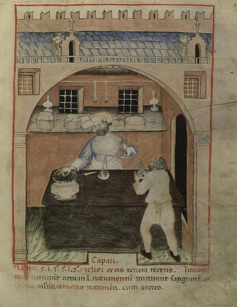 Nouv Acq Lat 1673 fol.39 A Seller of Dried Meat, from 