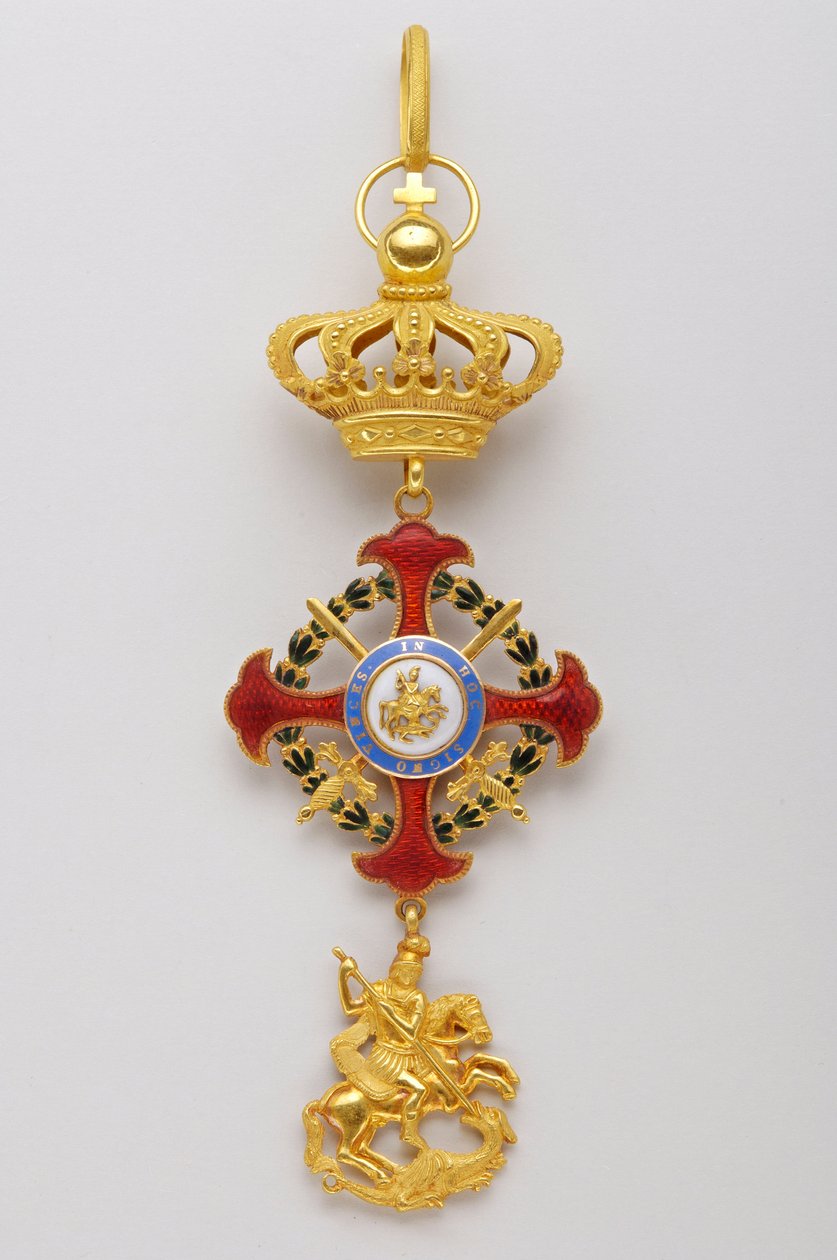 Orden Saint George of the Reunion: insignier tillhörande kungahusets suveräner (1800-1850) av Italian School