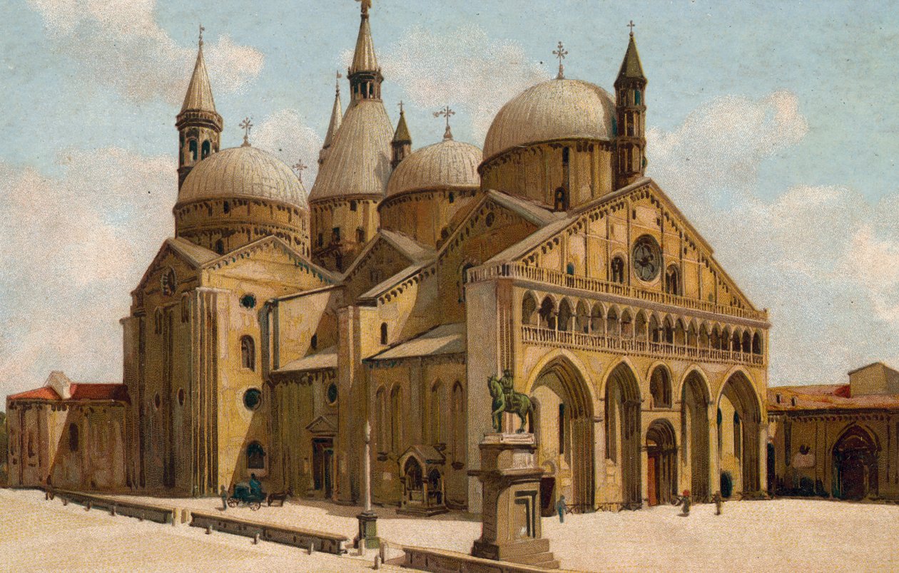 Padua / Padua: Sankt Antonius kyrka, Sankt Antonius basilika (chromolitho) av Italian School