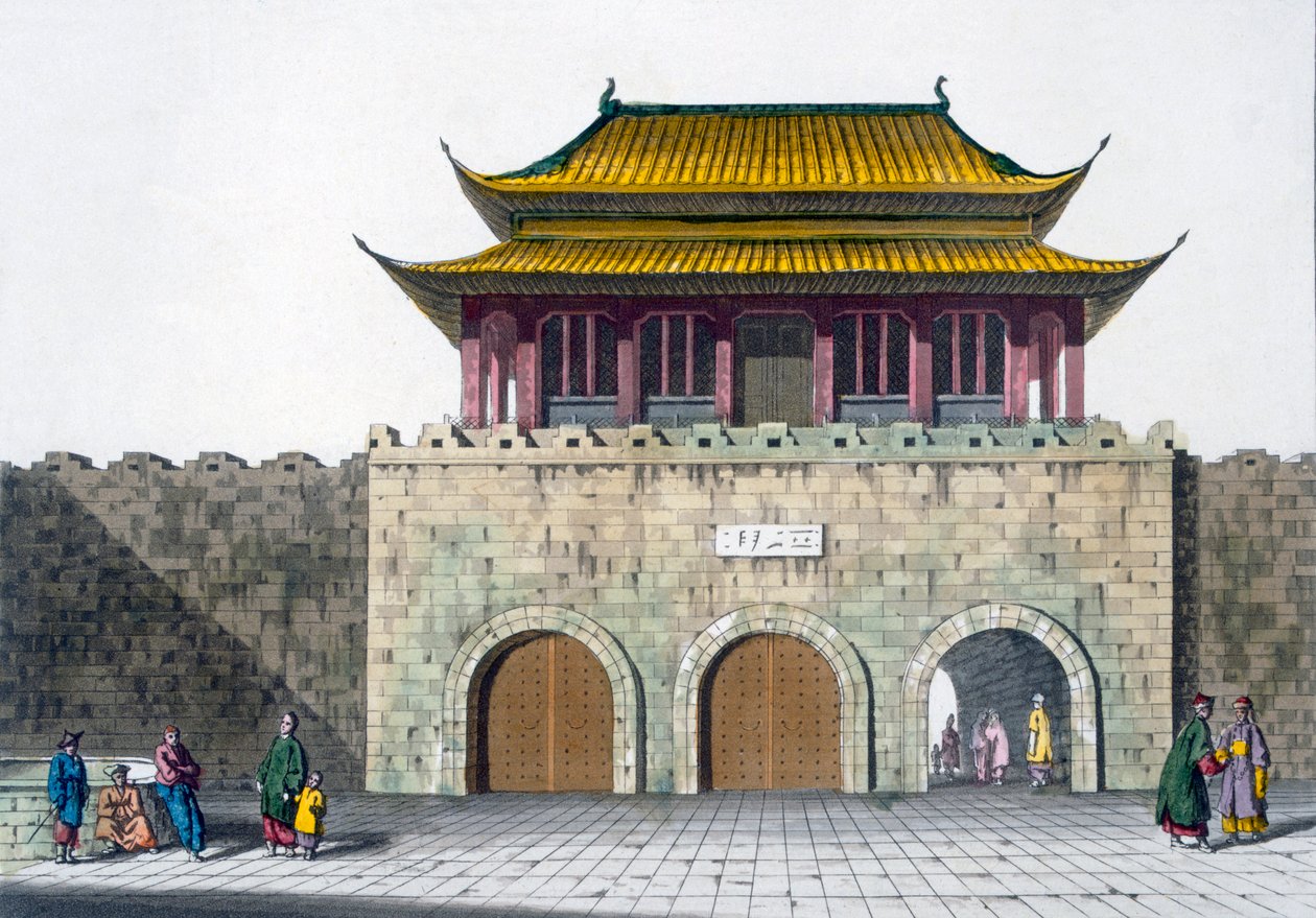 Pagodatorn i Nanking, ca 1820-30-talet av Italian School