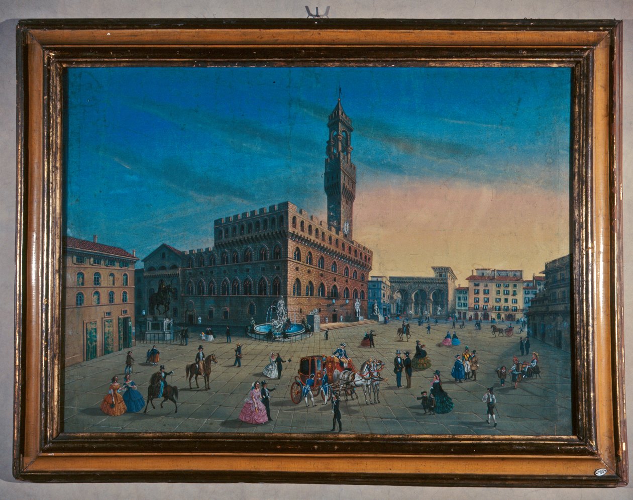 Palazzo Vecchio på Piazza della Signoria, Florens av Italian School