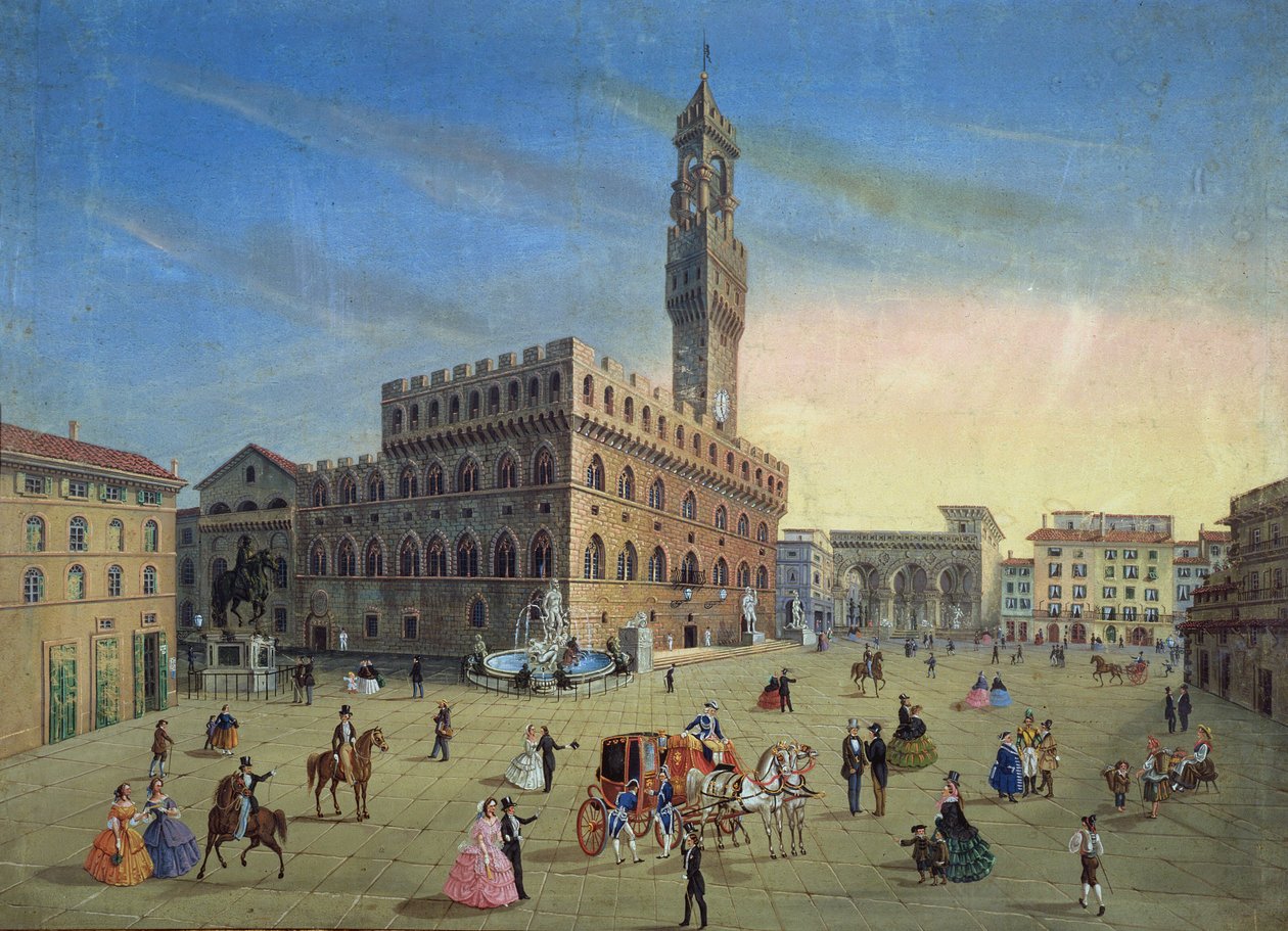 Piazza Signoria, Florens av Italian School